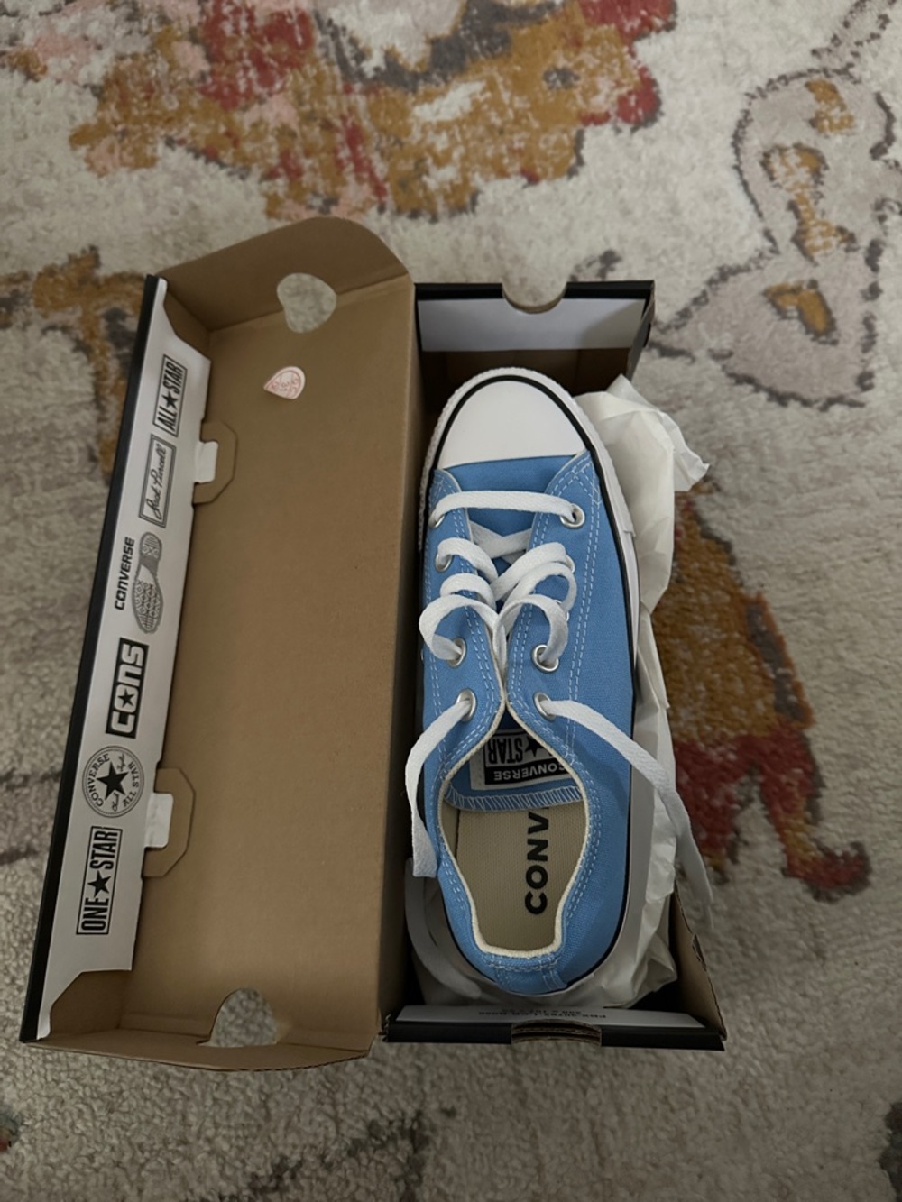 Converse Light Blue Low Top Canvas Sneakers